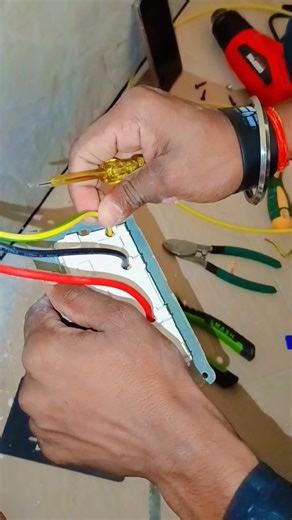 13A Double power socket connection #connection #electricalindia #short #youtubeshorts #sockets