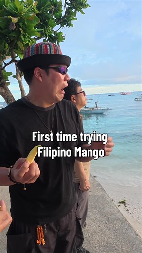 My brother tried asim manga for the first time #philippinestravel #foodtrip #mukbang #streetfood