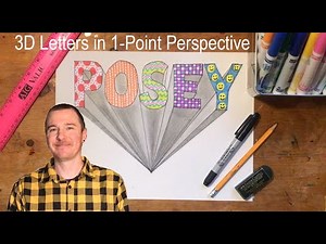 3D Letters in 1-Point Perspective - Art with Mr. Posey