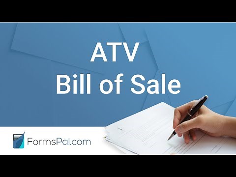 ATV Bill of Sale - GUIDE