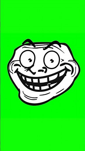 Trollface Meme (1) Green Screen with Sound Effects, No Watermark & No Copyright