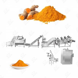 [Hot Item] Stainless Steel Turmeric Slicing and Powder Grinding Machine Turmeric Powder Making Machine Line