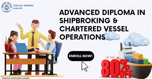 🚢 Chart Your Course Online! 🌐 Dive into Excellence with Our Advanced Diploma in Shipbroking & Chartered Vessel Operations. 🌟 Up to 80% OFF - Enroll Now: https://lnkd.in/drJYJPQa 🚀 #MaritimeEducation #OnlineLearning #ShipbrokingCourse #VesselOperations #CareerAtSea #ProfessionalDevelopment #MaritimeIndustry #LearnFromAnywhere #SeaCareer #NavigationSkills #GlobalOpportunities #NauticalTraining #DigitalEducation #ElearningDiscount #ChartYourCourse #EnrollNow #MaritimeSuccess #SeafaringSkills #V