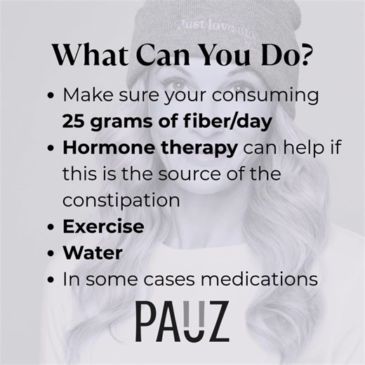 How’s your poop lately? 💩 Look—we’re all adults here. And if you’re in perimenopause or menopause, constipation might be quietly ruining your day. Not going regularly isn’t just inconvenient. It affects your mood, your bloat, your sleep, your skin, even your hormones. Because here’s the truth ⤵ Constipation is one of the most common digestive symptoms during midlife. Why? 🌀 Slower gut motility 🌀 Lower estrogen progesterone 🌀 Pelvic floor changes 🌀 Less fiber hydration 🌀 Stress (yes, your p