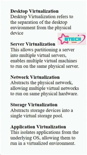 Types of Virtualization #virtualization#exampreparation#exam#viral#server#shortvideo#btech#cse#types