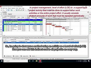 Indirect cost loading in primavera p6.