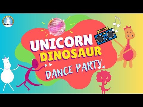 Unicorn Dinosaur Dance Party | Kids Songs | Unicorn Song | Dinosaur Song | Party Song | TinyTotzKidz