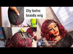 How to make a braided wig/Boho French curls