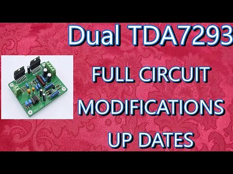 Dual TDA7293. Full circuit diagram, modifications.