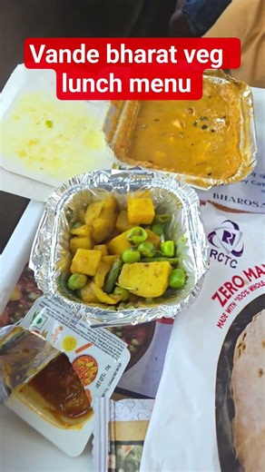 vande bharat veg lunch menu #trainfood #viralshorts # #song #shortvideo #trending #support #viralplz