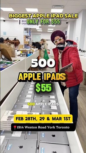 $55 APPLE iPADS?! 😱 Biggest Overstock Sale in Toronto! 🇨🇦