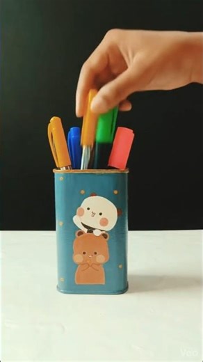 Hand Painted Pen Holder | #shorts #shortsfeed #youtubeshorts #drawing #art #artshorts #short #diy