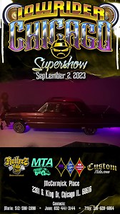 29K views · 623 reactions | MACK-10 WILL BE IN CHICAGO SEPTEMBER 2, 2023!!! BUY YOUR TICKETS NOW!!!!!!!!!!! Chicago Super Show Saturday September 2, 2023 McCormick Place 2301 S King Dr Chicago, IL 60616 11:00 AM - 6:00 PM | Lowrider Magazine | Facebook