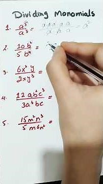 Easy Method to Divide Monomials | Dividing Monomials Made Easy