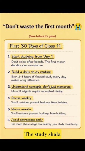 First 30 Days Strategy 🔥 | Study Tips for Class 11 Students 💯#viral #shorts #education #class11