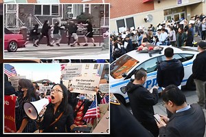 Hundreds of outraged NYC parents protest after video shows man beat boy, 13