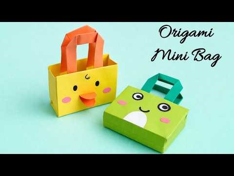 How to Make Origami Mini Purse Bag | Fold a Stylish Origami Purse Step-by-Step | School Project Idea
