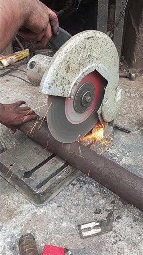How to Cut Heavy Iron Pipe with Chopper Machine #shorts #MetalCutting