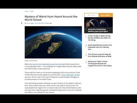 The Hum has not been solved. The World Hum Map and Database www.thehum.info (Dr. Glen MacPherson)