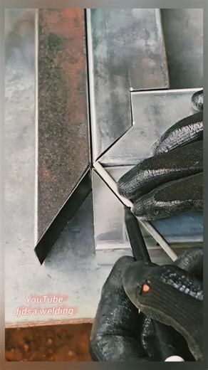 square profile pipe connection technique trick #stickwelding