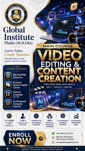 Vedio editing and content creation course