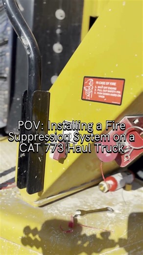 POV: You're installing fire suppression on a CAT 773 Haul Truck #shorts #pov #heavyequipment