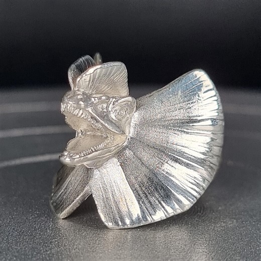 Dilophosaurus Dinosaur Ring, Handmade in Recycled Sterling Silver in London - Etsy UK