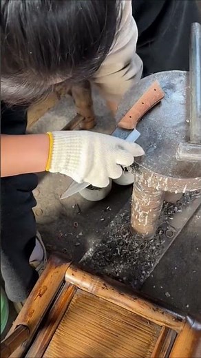 Metal knife handle fixing