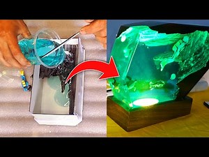 Miniature Ocean World Inside a Resin Lamp – Made by Hand!