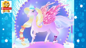 Мультик про пони Снежной Королевы. Ухаживаем за лошадкой. Мультфильмы для детей.