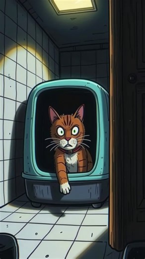 cats acting weird in the litter box? there's a reason... #cats #scary #creepy