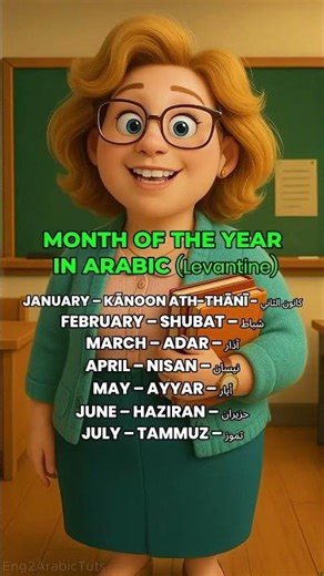 Learn the 12 Months in Arabic Arabic for Beginners #LearnArabicEasy#ArabicBasics#ArabicCalendar