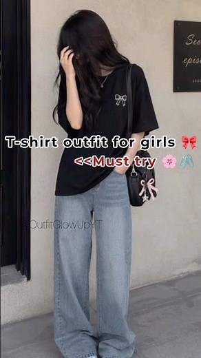 Best T-Shirt Outfit Ideas for Girls 🌸 |Casual & Stylish Looks | #fashion #outfit #ootd #shorts#style