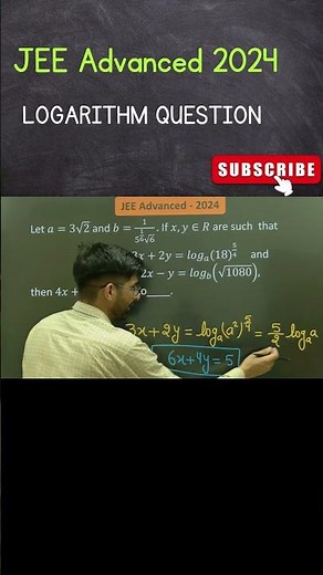 JEE Advanced 2024 Logarithmic Question #jeemain #maths #jeeadvancemaths