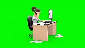 3d Animated Woman Working On Computer Stock Footage Video (100% Royalty-free) 3428518097 | Shutterstock