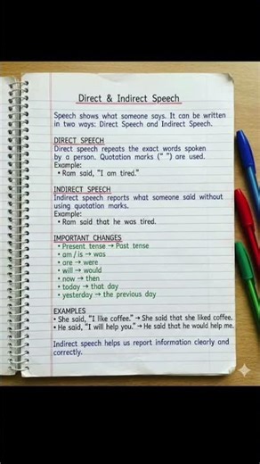 Direct and indirect Narration