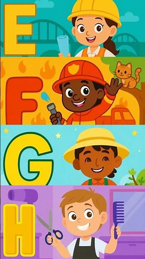 ABC Jobs for Kids 🔤 E to H | FireFlo Teaches Fun Professions #Shorts