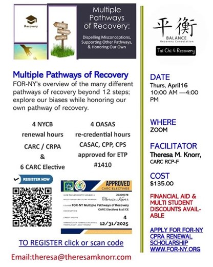 Register For Multiple Pathways of Recovery