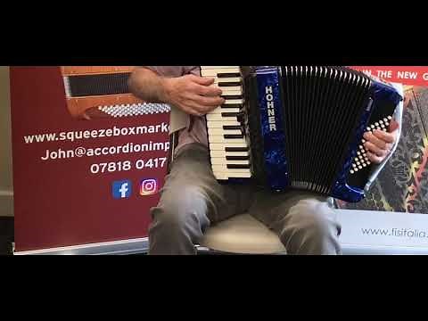 Hohner Bravo II 48 Bass Blue Silent Key Piano Accordion