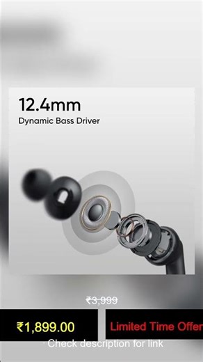 realme Buds T310 True Wireless in-Ear Earbuds with 46dB Hybrid ANC, 360° Spatial Audio, 12.4mm