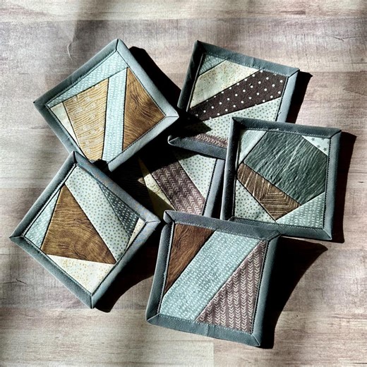 Set of 2 Quilted Coasters | Fabric Coasters | Upcycled Denim | Denim Coasters | Housewarming Gift | Useful Gift | Coasters | Cloth Coaster - Etsy