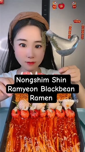 Nongshim Shin Ramyeon Blackbean Ramen & Broccoli Mukbang !
