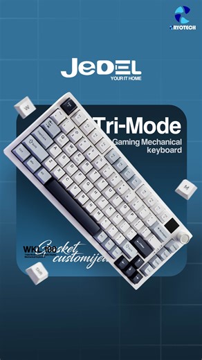 CryoTech | ✨ Jedel WKL-100 – Compact & Powerful Tri-Mode Keyboard ✨ ➤ 75% Compact Tri-Mode Keyboard (Bluetooth / 2.4G / USB-C) 🔄 ➤ Supports... | Instagram