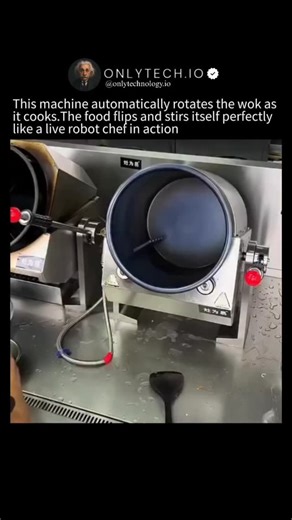 Technology | Science | History on Instagram: "China just built a robot wok — it flips and stirs food automatically! 🍳🤖 Made by Midea, this Auto Stir Wok uses AI sensors and a 360° rotating motor to cook perfectly—like a real chef. It detects food weight, flips every few seconds, and cleans itself after use. 😎 Costing around ₹18,000, it’s already cutting restaurant labor by 80% and giving restaurant-style results at home! 🔥 📚 Disclaimer: This content is shared strictly for educational and in