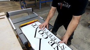 17K views · 49 reactions | Turn a vinyl sign into a brand boost! Here is where we purchased the hardware: https://amzn.to/2HMcdqx Stone Coat Countertops | Stonecoatcountertops.com | Facebook