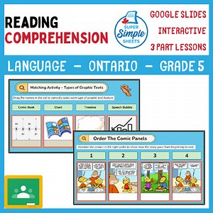 Grade 5 - Reading Comprehension Unit - Google Lesson Slides - Ontario Language