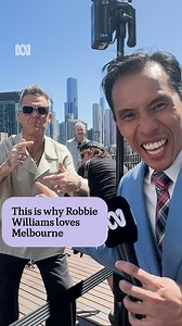 Robbie Williams has played an impromptu concert today in Melbourne's CBD before being given the key to the city, as part of a promotional push for his new biopic Better Man. Personalise your news and stay in the know with the ABC NEWS app: https://ab.co/abcnewsapp #ABCNewsVictoria | ABC Melbourne