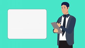 Download Businessman writing notes on a notepad with pen 4K animation. Man writing animation with a notepad and an empty text space 4K footage. Man using a pen to write down reports on a notepad video. for free