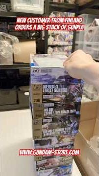 New customer from Finland orders a big stack of Gunpla. #gundam #gunpla #bandai #modelkit #hobby
