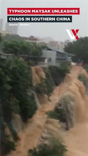 Typhoon Maysak Unleashes Flash Flooding At Construction Site In China | VERTEX